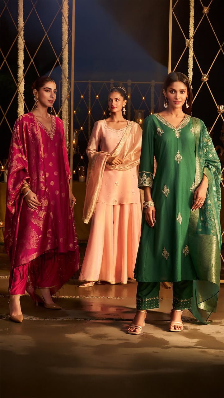 Glittering nights, graceful looks. Celebrate in outfits that shine as bright as your wishes