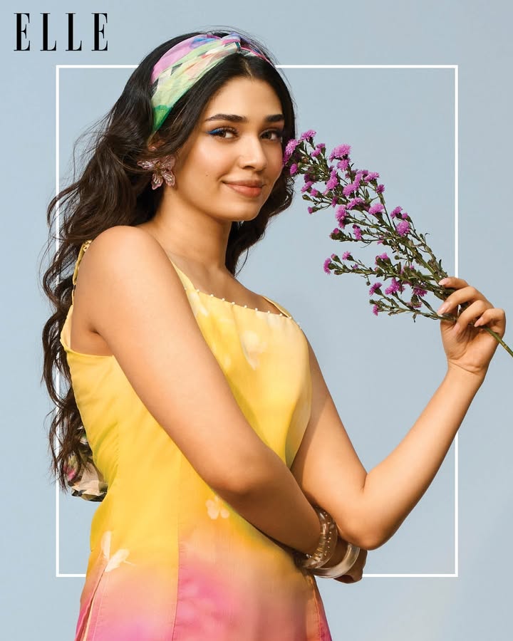 A lovely Krithi Shetty moment with Elle India, dressed in a W look that feels fresh, effortless, and made for the season