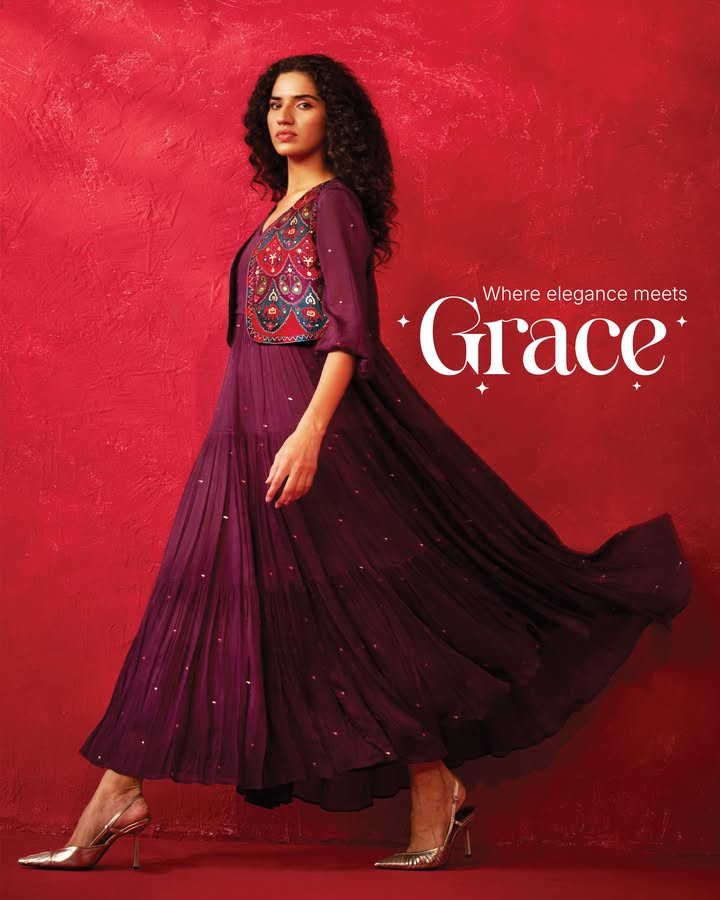 The drape does more than complete the outfit