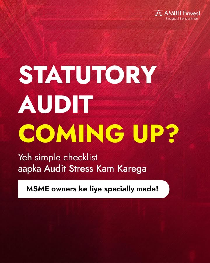 Comment AUDIT and the full checklist PDF will be sent to your DMs Apply with us for business loan today AmbitFinvest ...