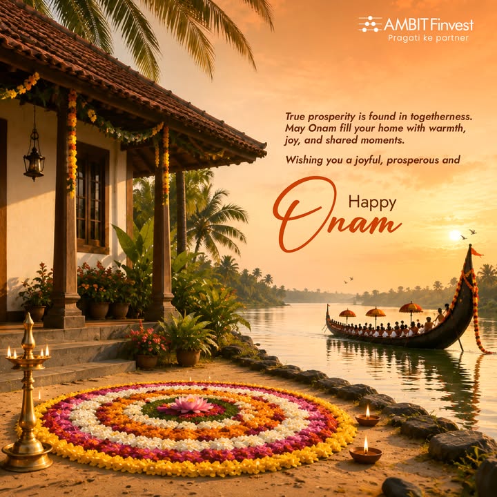 May the spirit of Onam bring timeless prosperity, financial growth, and lasting happiness to your home and business