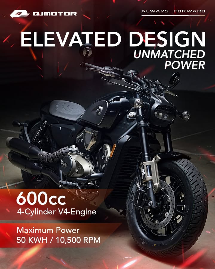 RETRO SOUL. MODERN MUSCLE. The QJMOTOR SRV 600 V combines timeless cruiser styling with the power of a V Four engine