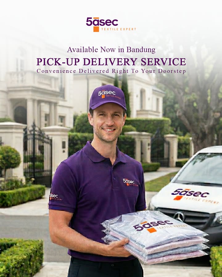 Convenience, now arriving in Bandung. Our Pick Up Delivery Service brings premium garment care straight to your doorstep