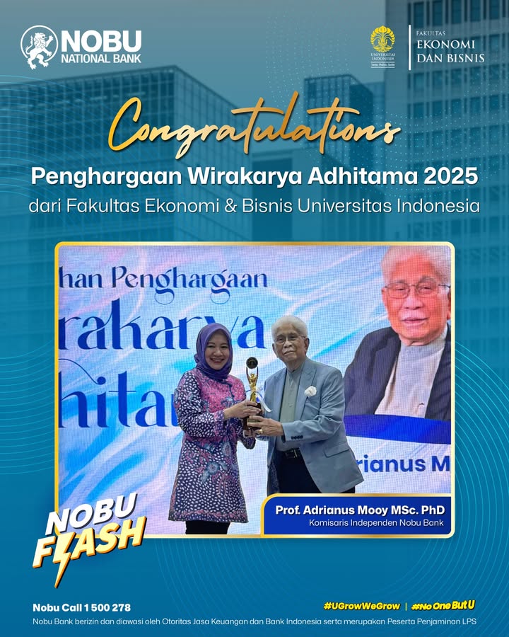 Selamat kepada Bpk. Prof. Adrianus Mooy, MSc., PhD