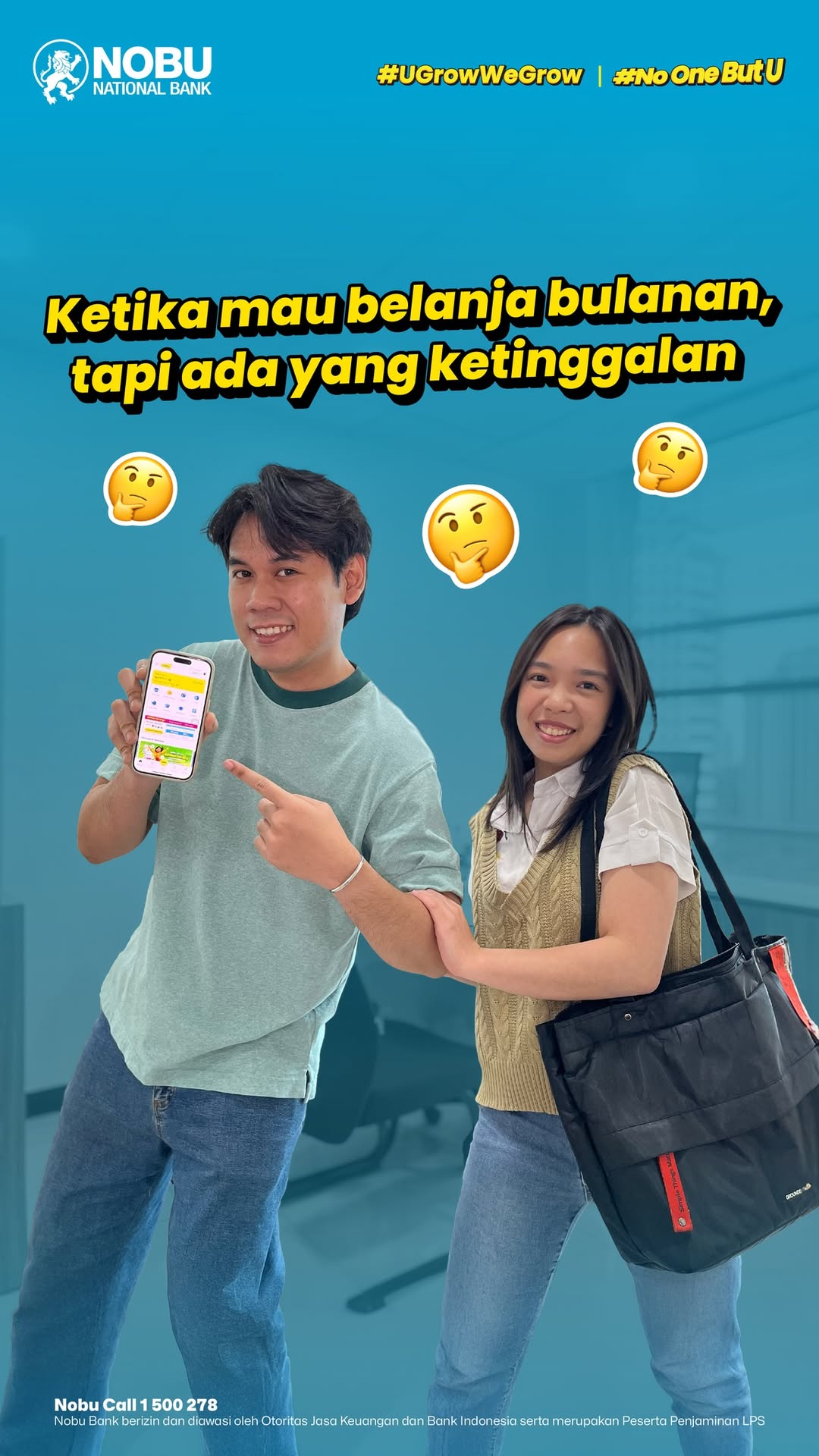Mau belanja bulanan ketinggalan dompet ga masalah, soalnya ada nobu Go Soalnya kalau belanja di Hypermart dan bayarnya...