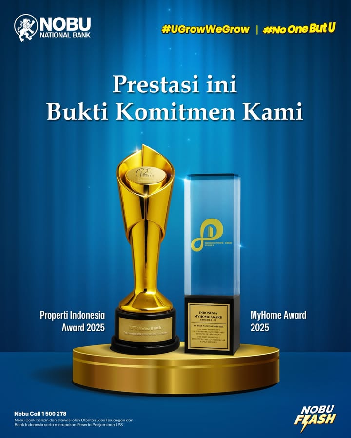  Nobu Bank raih 2 penghargaan bergengsi, tunjukkan komitmen perumahan terjangkau Nobu Bank menerima penghargaa...