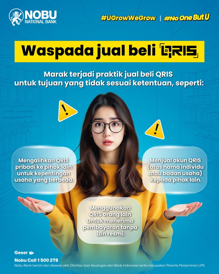  Waspada praktik jual beli QRIS Akhir akhir ini marak praktik jual beli QRIS buat tujuan yang ga sesuai keten...