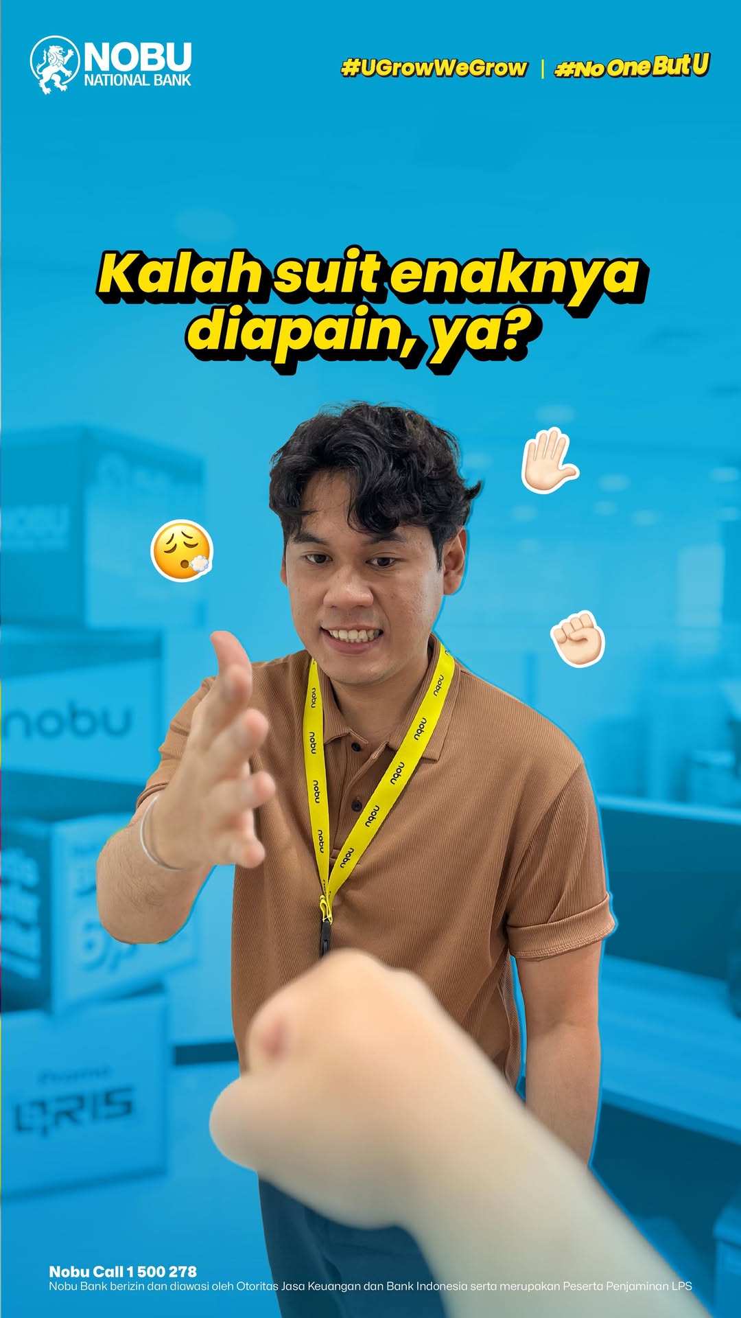 Kalah suit ga masalah, asal dapat promo Promo serba gratis kalau pakai nobu Go