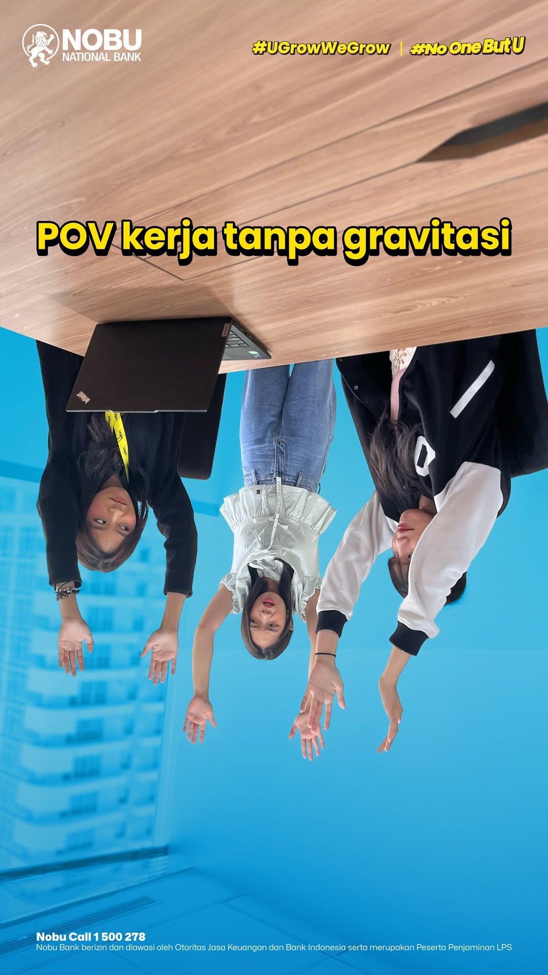 Ga ada gravitasi ga masalah, bikin konten tetap nomor 1 Apalagi kalau kontennya tentang Nobu GoMax Savings yang bungan...