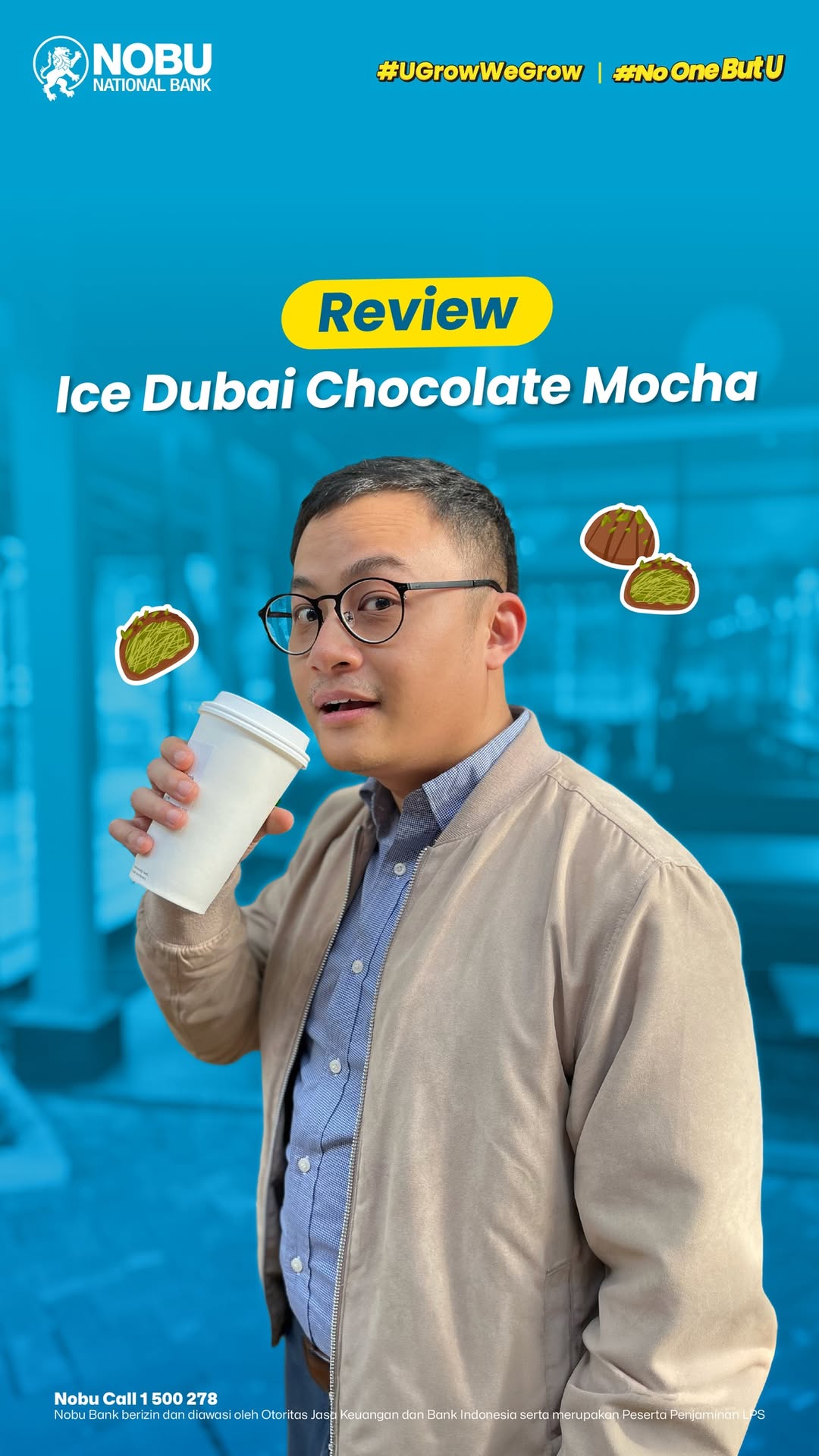 Tajir juga nih mas mas satu ini abis beli ice dubai chocolate mocha yang viral itu Rasanya, sih, enak, tapi inget harg...