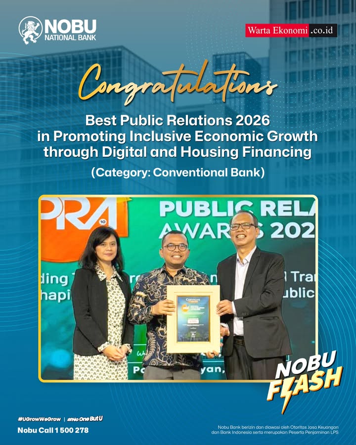  Nobu Bank raih penghargaan di Warta Ekonomi Indonesia Public Relations Awards 2026 Dalam ajang ini, Nobu Bank me...