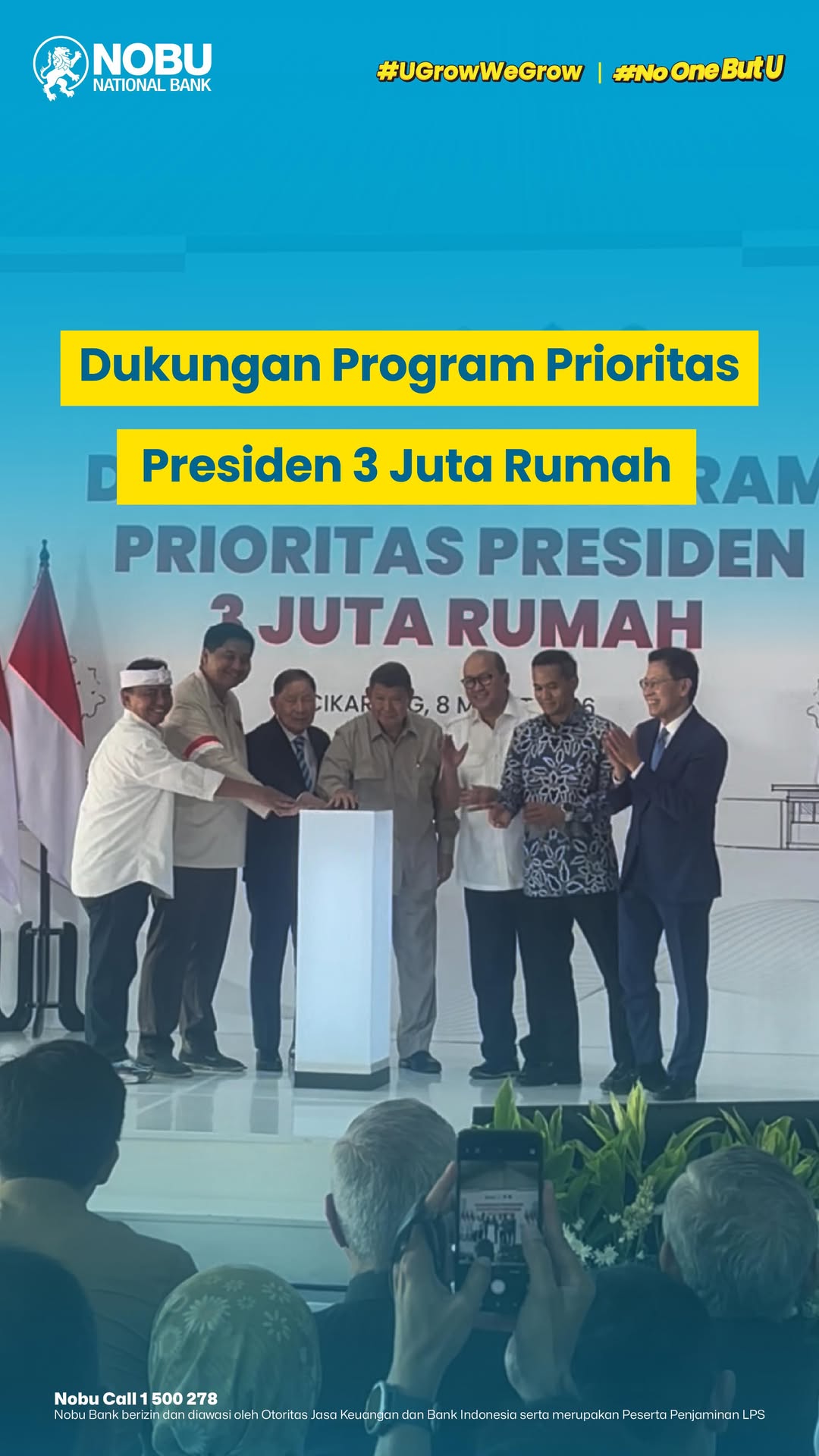 Nobu Bank secara aktif turut mendukung program 3 juta rumah Hadir dalam acara Dukungan Program Prioritas Presiden 3...