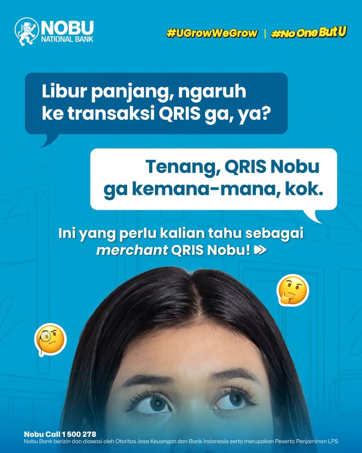 Libur panjang, transaksi QRIS tetap bisa jalan ga, ya Tenang aja Buat merchant nya QRIS Nobu, kami udah siapin infra...