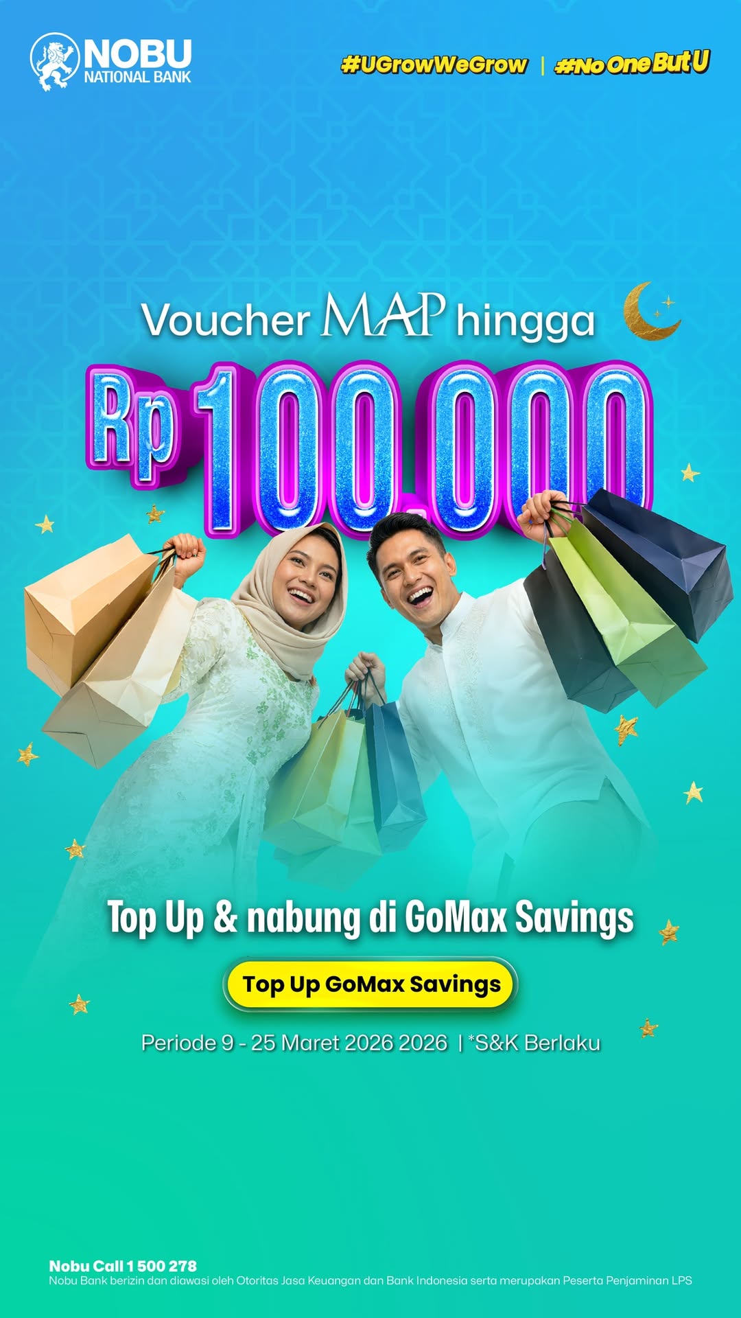 Nabung bisa dapat voucher belanja Emang bisa Bisa dong Kalau nabung di Nobu GoMax Savings pakai nobu Go bisa dapat vouch...