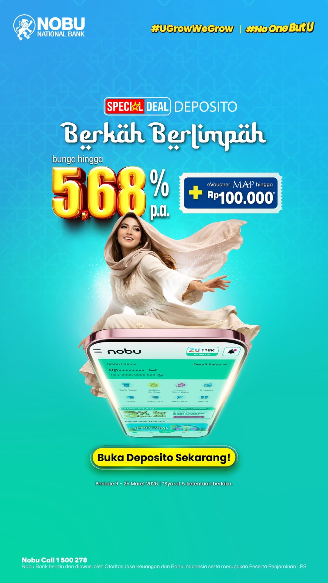 Buka deposito selain dapat bunga, bisa dapat voucher belanja juga Yap Kalau buka Nobu Deposito di nobu Go, kalian bisa da...