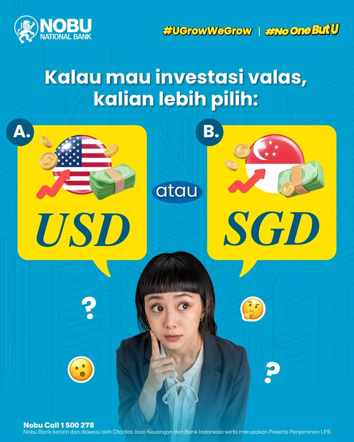 Mata uang mana yang bakal kalian pilih buat investasi Kasih tau jawaban kalian di poll, yuk NoOneButU UGrowWeGrow...