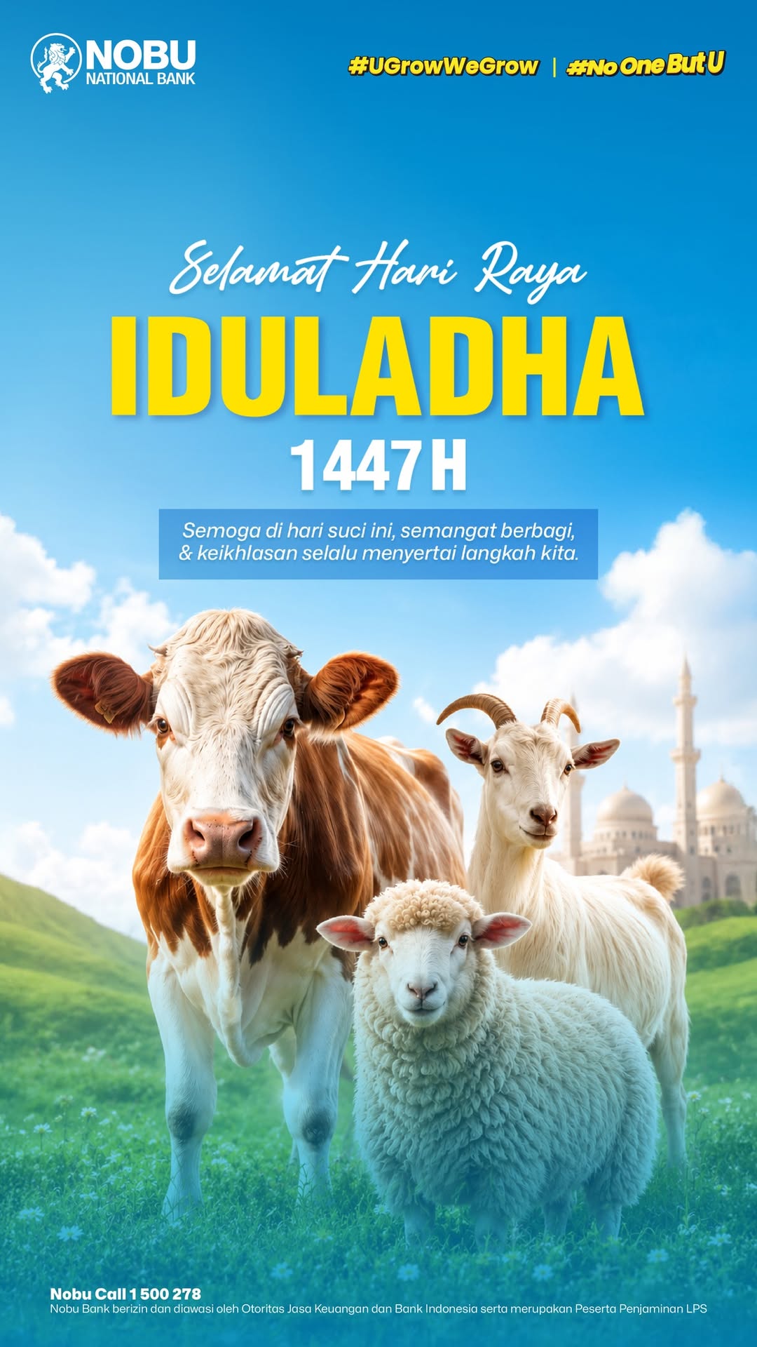 Selamat Hari Raya Iduladha 1447 H Di hari suci ini kita diajarkan tidak hanya untuk saling berbagi, tapi juga ada keik...