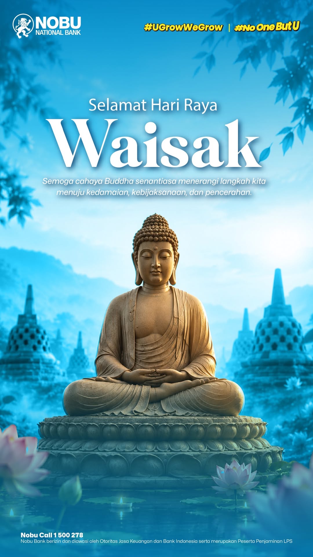 Selamat Hari Raya Waisak 2570 BE Semoga semangat kedamaian, kebijaksanaan, dan kasih sayang selalu menerangi se...
