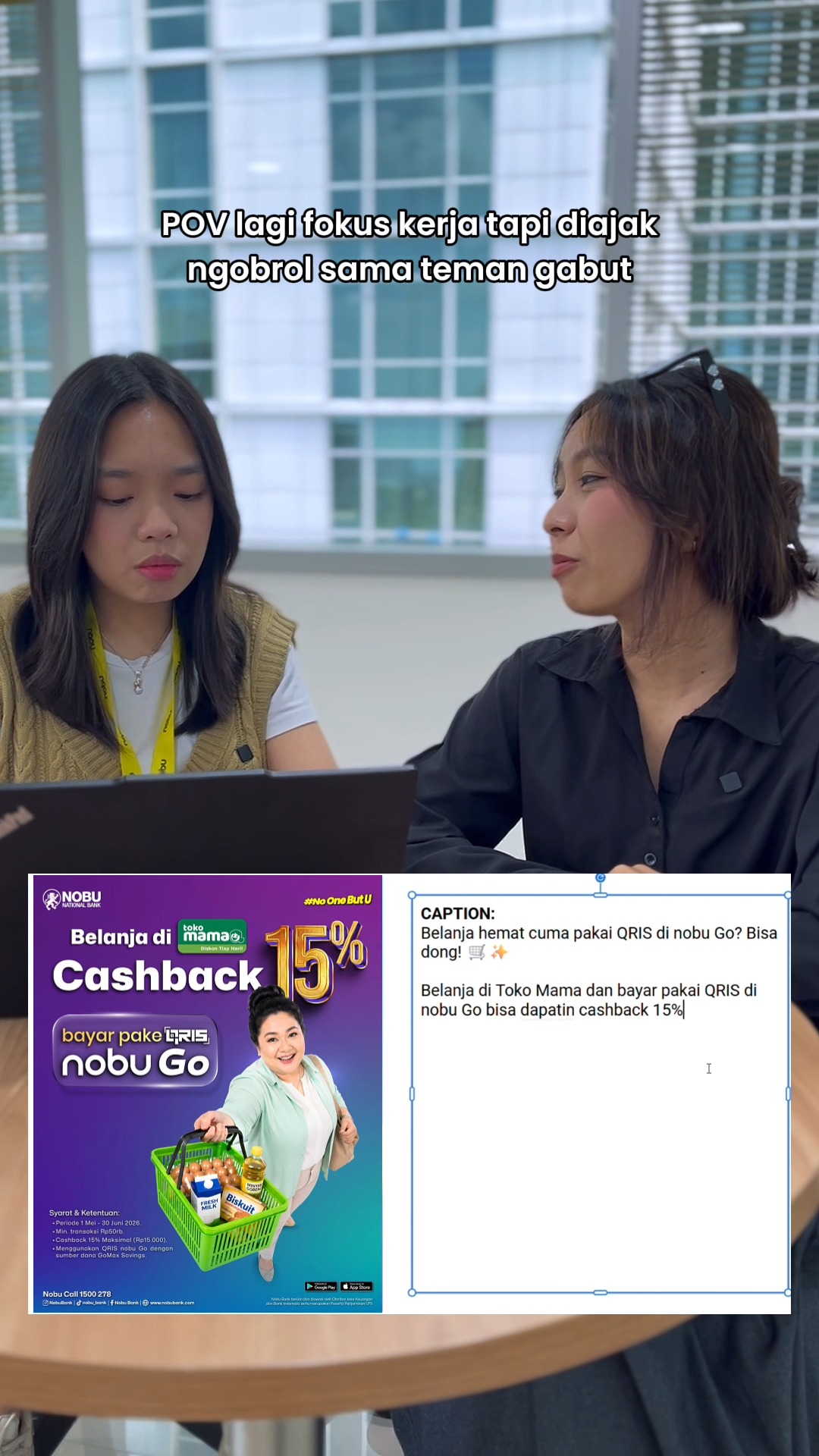  Udah tau ga multi tasking, malah digangguin Padahal lagi bikin caption soal belanja hemat di Toko Mama kalau...