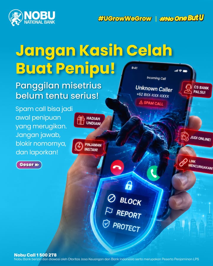 Nomor ga dikenal tiba tiba nelpon Jangan langsung diangkat Spam call bisa jadi salah satu modus penipuan yang meng...