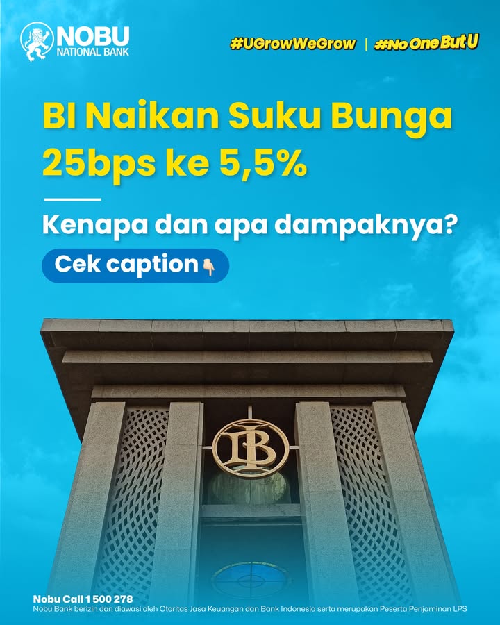 Suku bunga naik, good news atau bad news untuk keuanganmu Bank Indonesia BI menaikan BI Rate sebesar 25 basis per p...