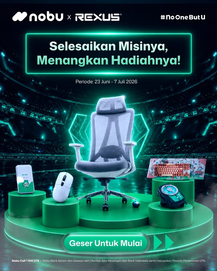  Gamers, siap dapet loot keren Nobu Bank x rexusindonesia punya misi spesial buat kalian Ikuti misinya, menangkan ha...