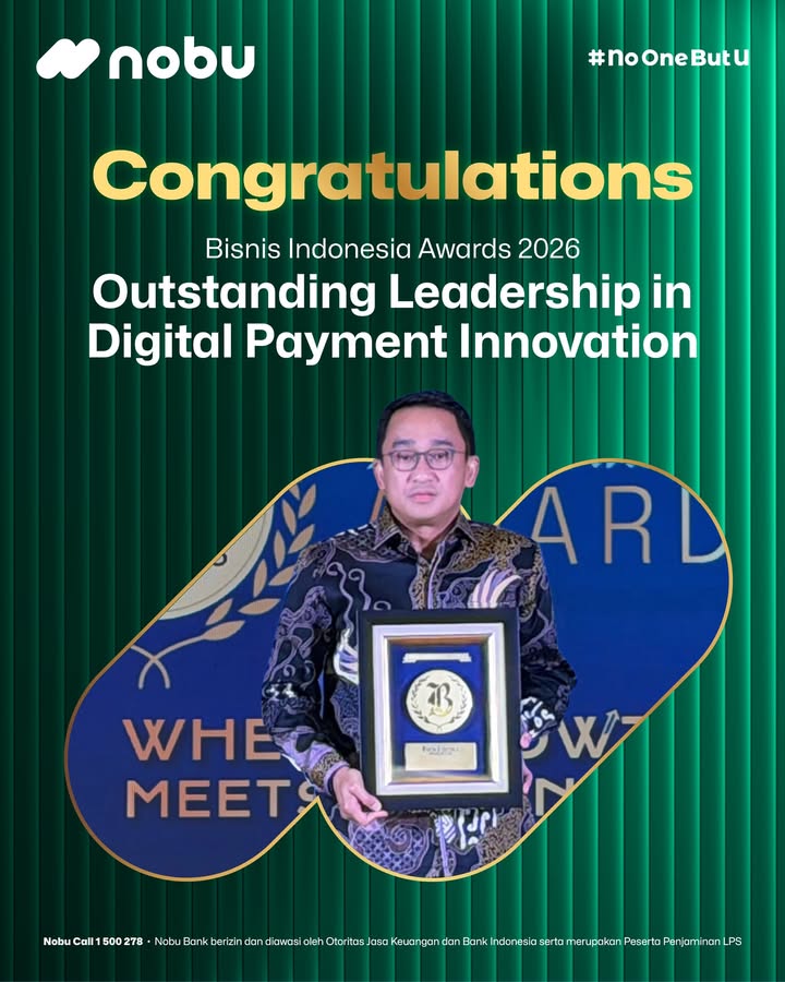 Nobu Bank raih penghargaan di Bisnis Indonesia Awards 2026 Nobu Bank menerima penghargaan Outstanding Leadership i...