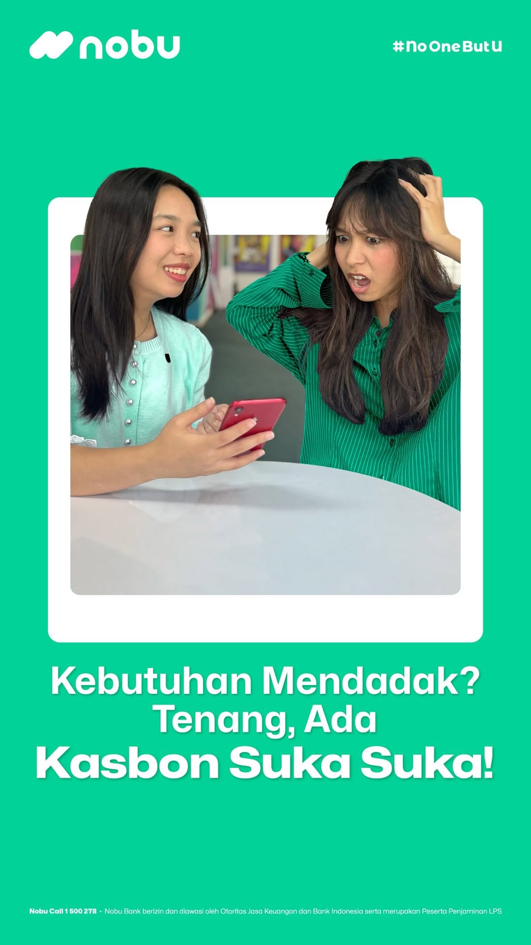 Punya kebutuhan mendadak Ga perlu panik Ada Kasbon Suka Suka dari Nobu Bank Bunganya ringan, tanpa agunan, dan tanpa...