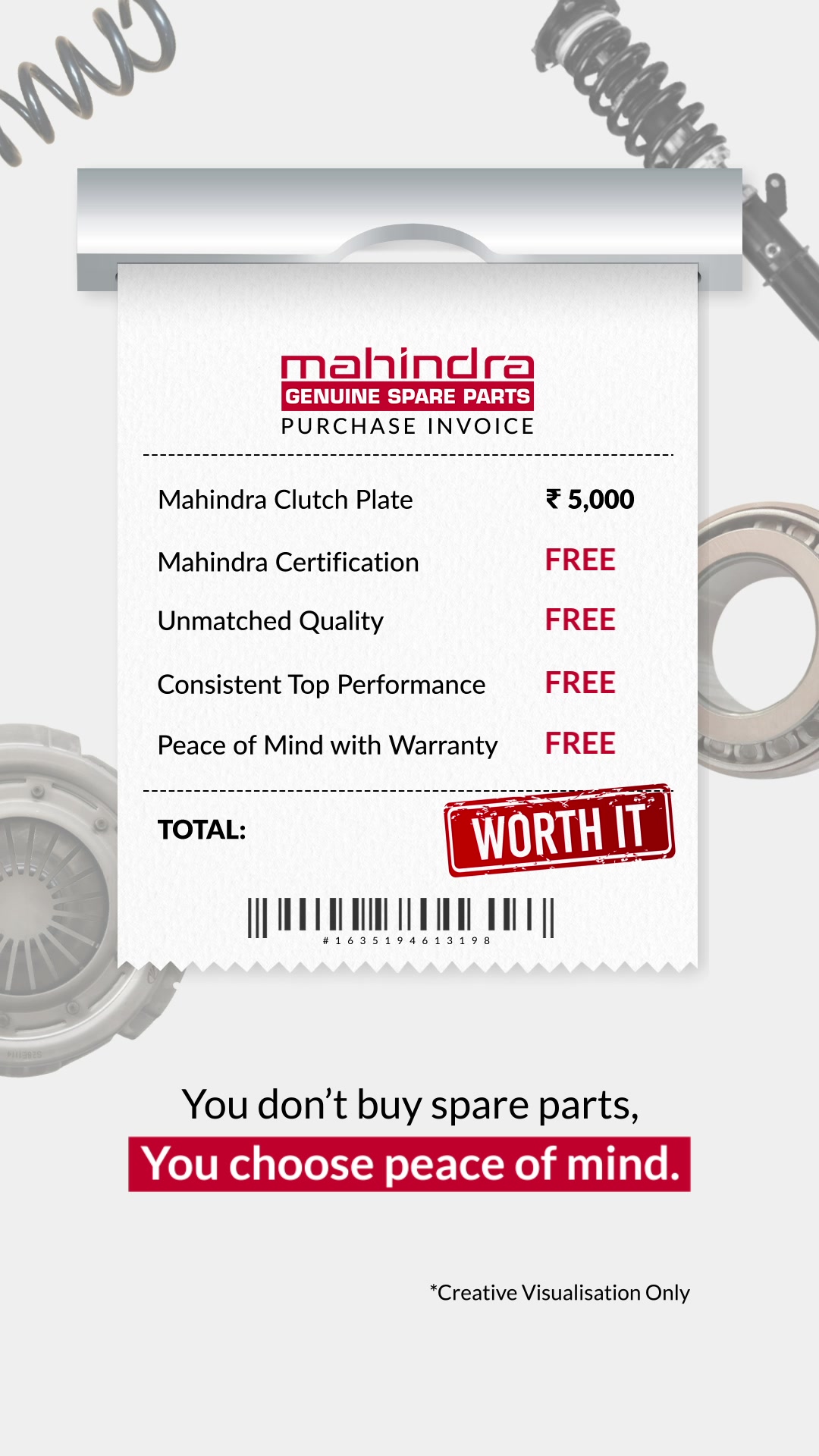 Look beyond the price tag. Mahindra Genuine Spare Parts deliver value you dont have to second guess