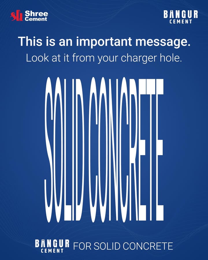 Tilt. Pause. Notice. Solid homes begin with solid choices. BangurCement SolidGharSirfBangur