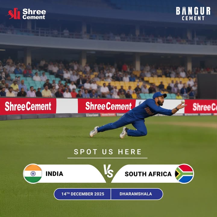 Catch Shree Cement live in India vs SA T20 match at Dharamshala, 14th Dec 