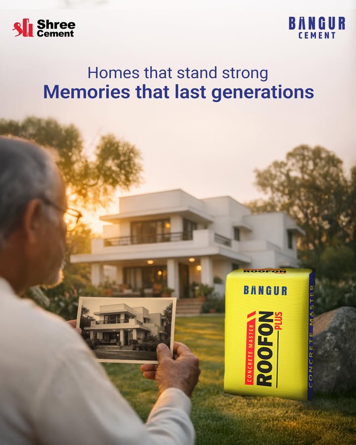 Homes that stand strong, Memories that last generations. RoofoonCement ShreeCement Construction BestCement BuildtoLast