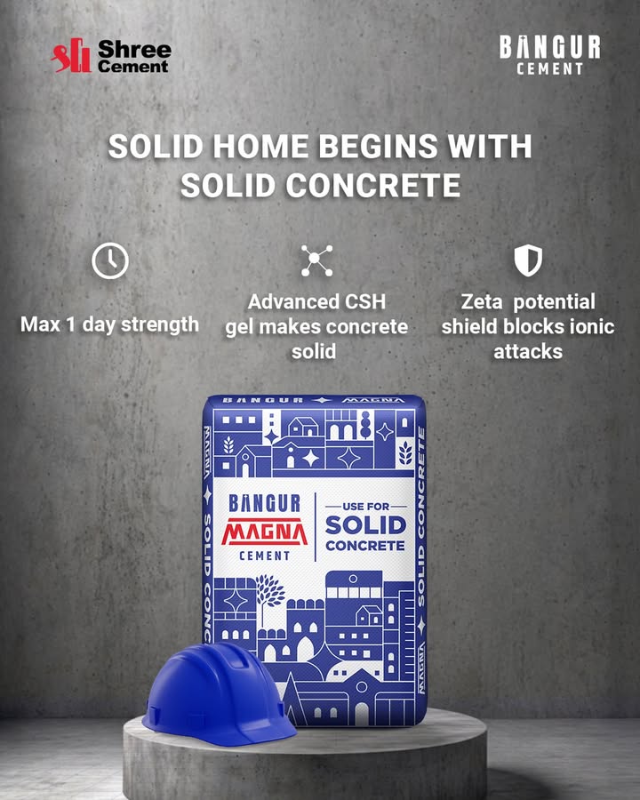 Every solid home begins with solid concrete BangurMagna SolidConcrete Construction BuildWithBangur SolidGharSirfBangur