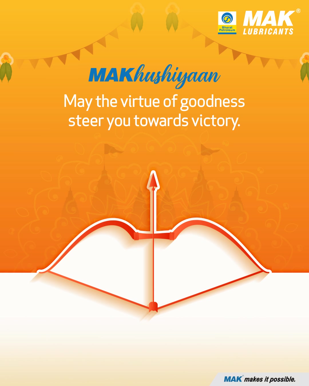 This Dussehra, may the triumph of goodness steer you towards victory in every path you take in life