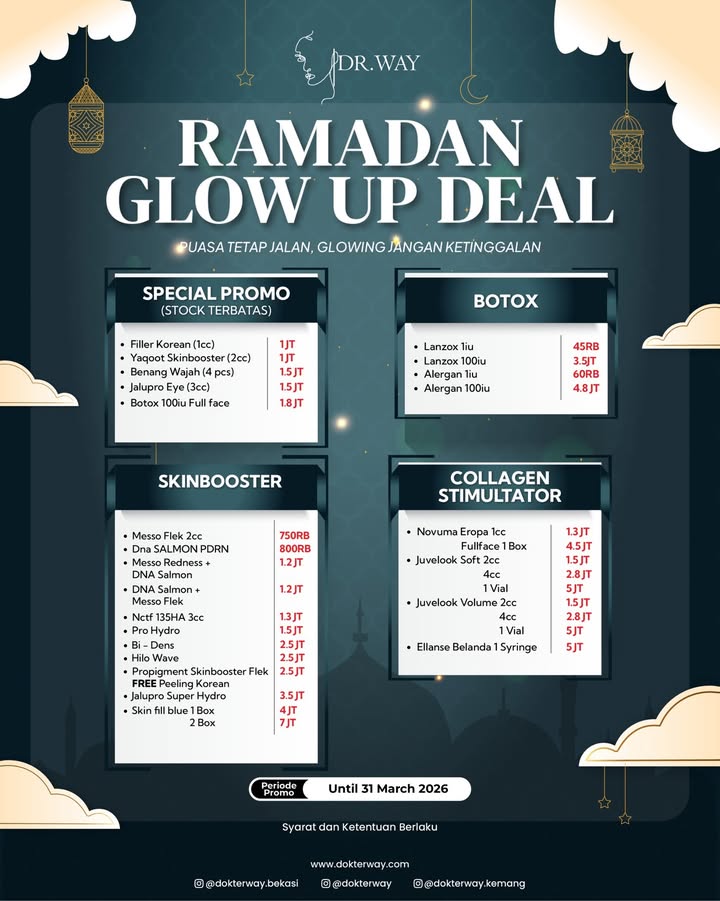 Puasa tetap jalan glowing jangan ketinggalan dong Ramadan Glow Up Deal is here Mulai dari Botox 45RB ...