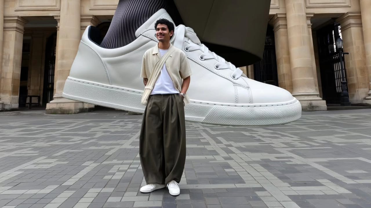 POV Your sneaker game just went SUPERSIZED Clean, classic, and completely iconic