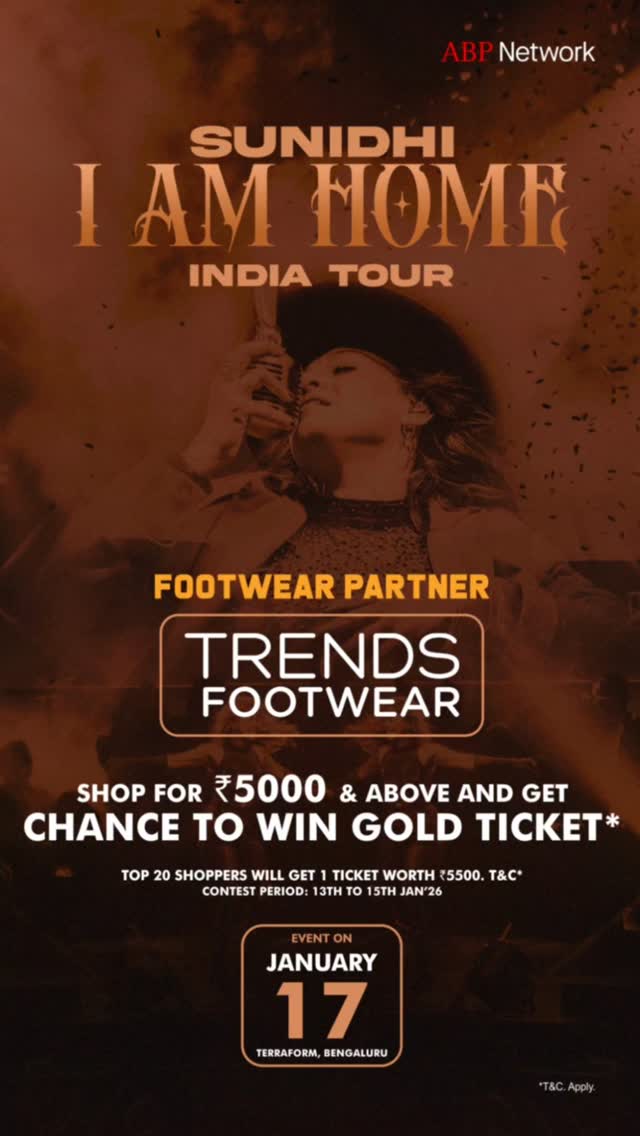  BANGALORE Your chance to see Sunidhi Chauhan LIVE Step into style at Trends Footwear and step onto the stage of a...