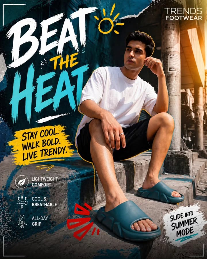 Beat the heat with effortless comfort and standout style. Step into breathable ease and make every move count.