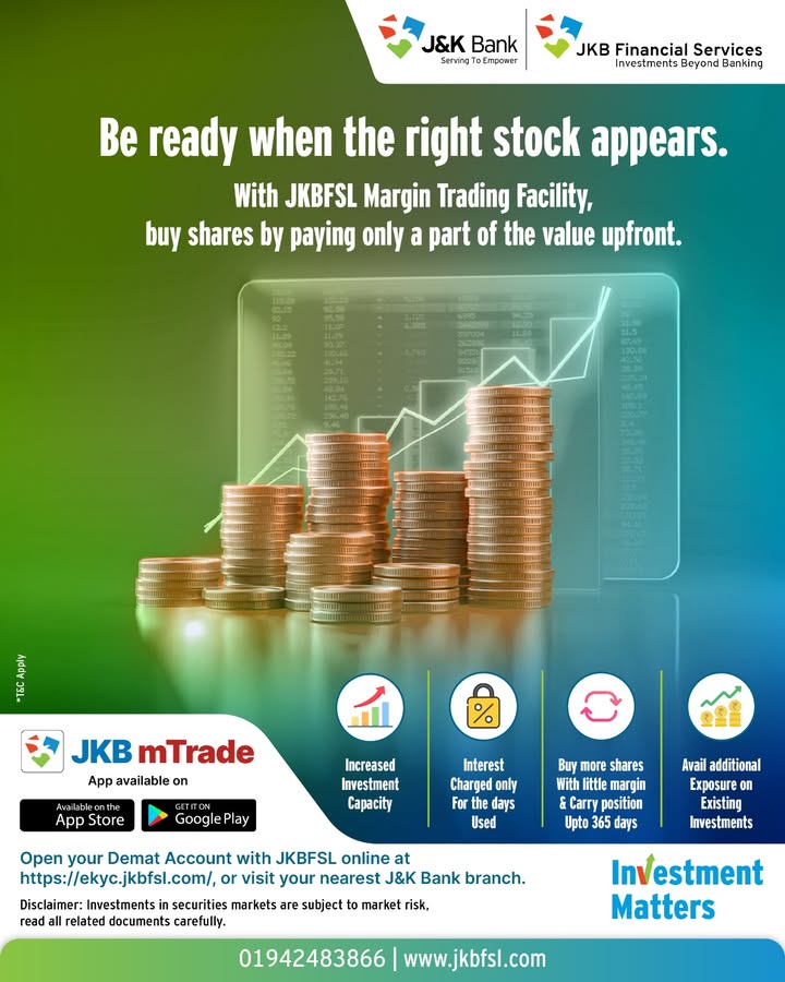 Ever watched a promising stock move ahead while funds held you back With JKBSFL Margin Trading Facility MTF , you can in...