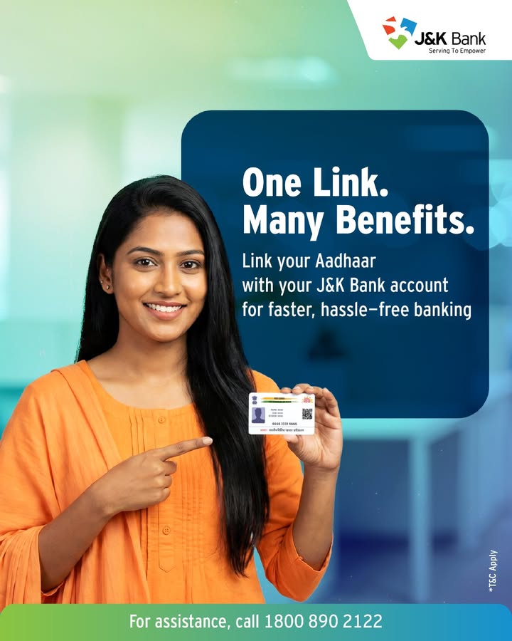 Linking your Aadhaar with your bank account helps keep your banking simple and uninterrupted