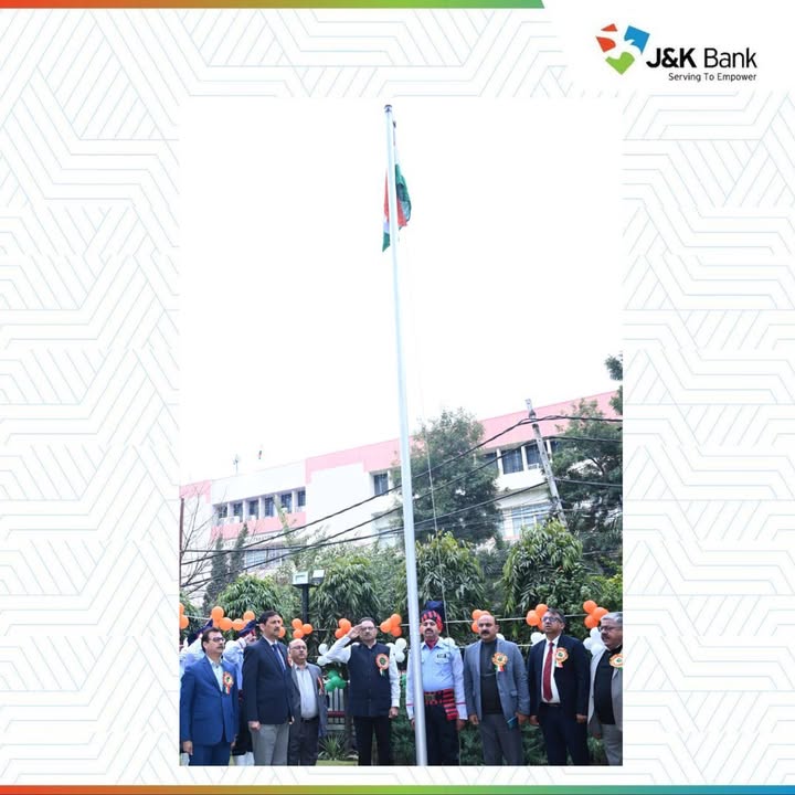 J K Bank celebrates 77th Republic Day with patriotic fervour Economic self reliance is both a national imperative and a mor...