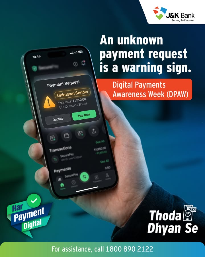 Fraudsters may send unexpected payment requests hoping you approve them quickly