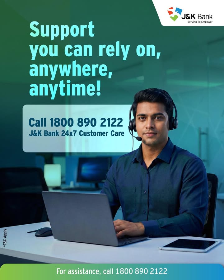 J K Bank is committed to supporting you at every step with prompt responses, clear guidance and dependable assistance, ensur...