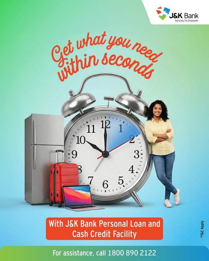 Access instant personal loans up to 1 Crore with J K Banks Instant Personal Through STP
