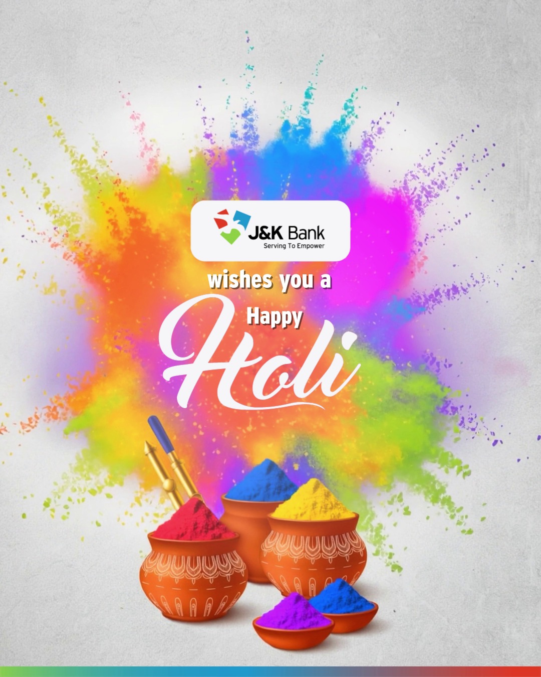This Holi, may every colour bring joy to your celebrations and confidence for tomorrow