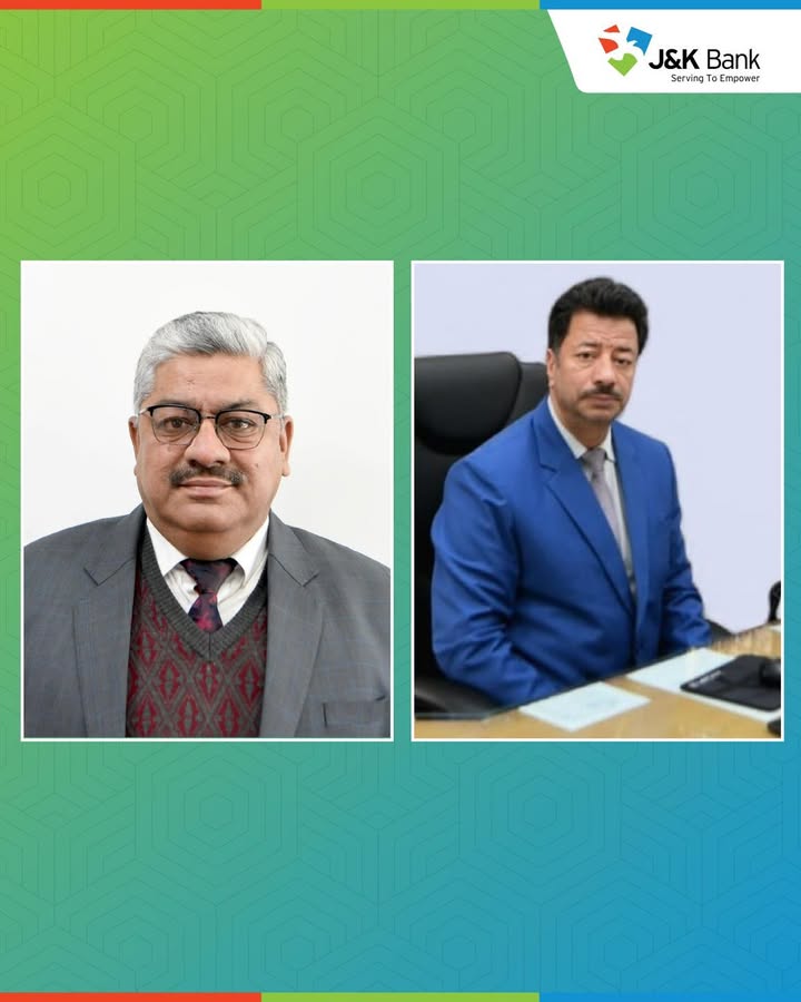 J K Bank accords warm farewell to two General Managers J K Bank today accorded a warm send off to its two senior management...