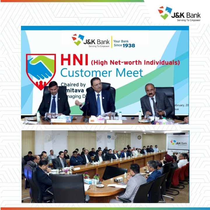 J K Bank hosts HNI Customer Meet in Kathua We envisage the progress of our customers as a prerequisite to our own business ...