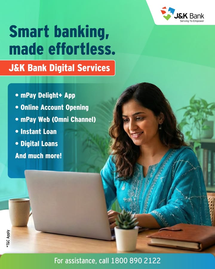Manage your finances with ease through J K Banks digital services