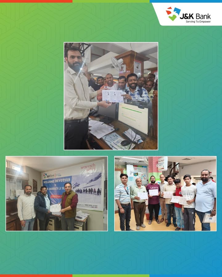 J K Bank begins registration for Shri Amarnath Ji Yatra across the country ...