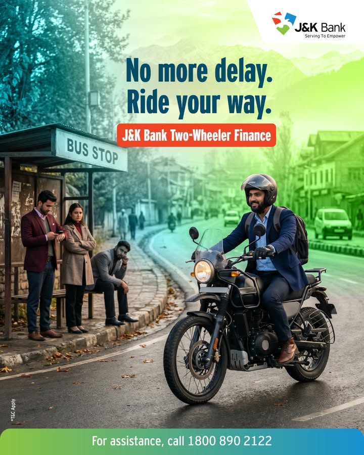 Why wait for the ride when you can own it Explore J K Bank Two Wheeler Finance and drive home your dream two wheeler